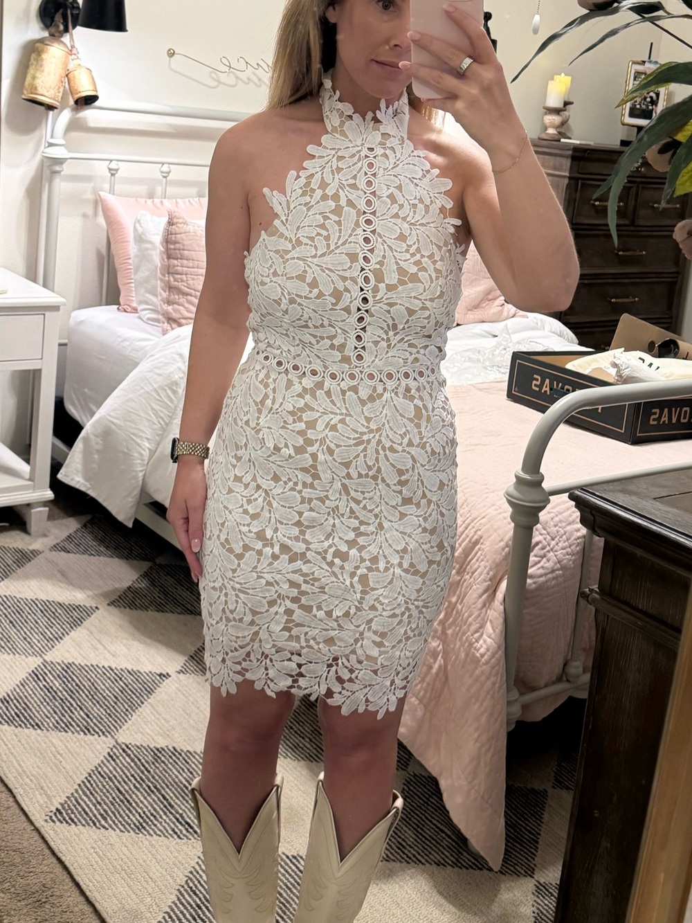 Vici Collection Dress | White Lace | Sz S | NWOT | Bridal / Engagement / Shower